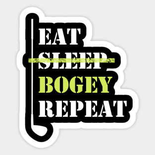 Eat Sleep Bogey Repeat Sticker